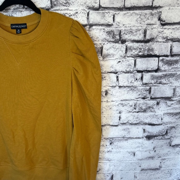 Cynthia Rowley Puff Sleeve Lightweight Pullover Size Medium - Picture 5 of 5